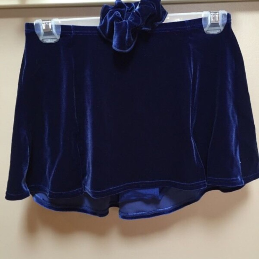 Set of 3 figure skating skirts - black, royal blue & turquoise - Picture 8 of 15